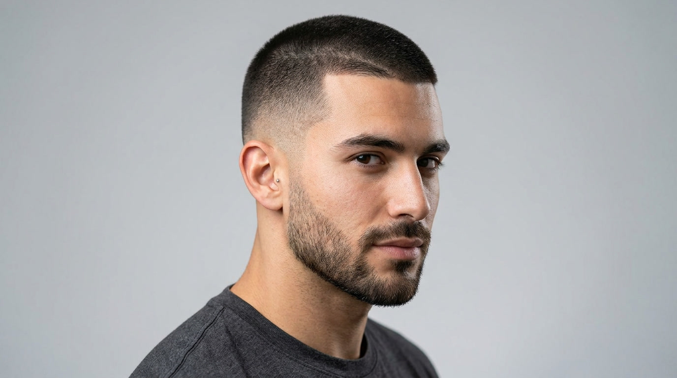 Model Potongan Rambut Buzz Cut yang Rapi dan Maskulin